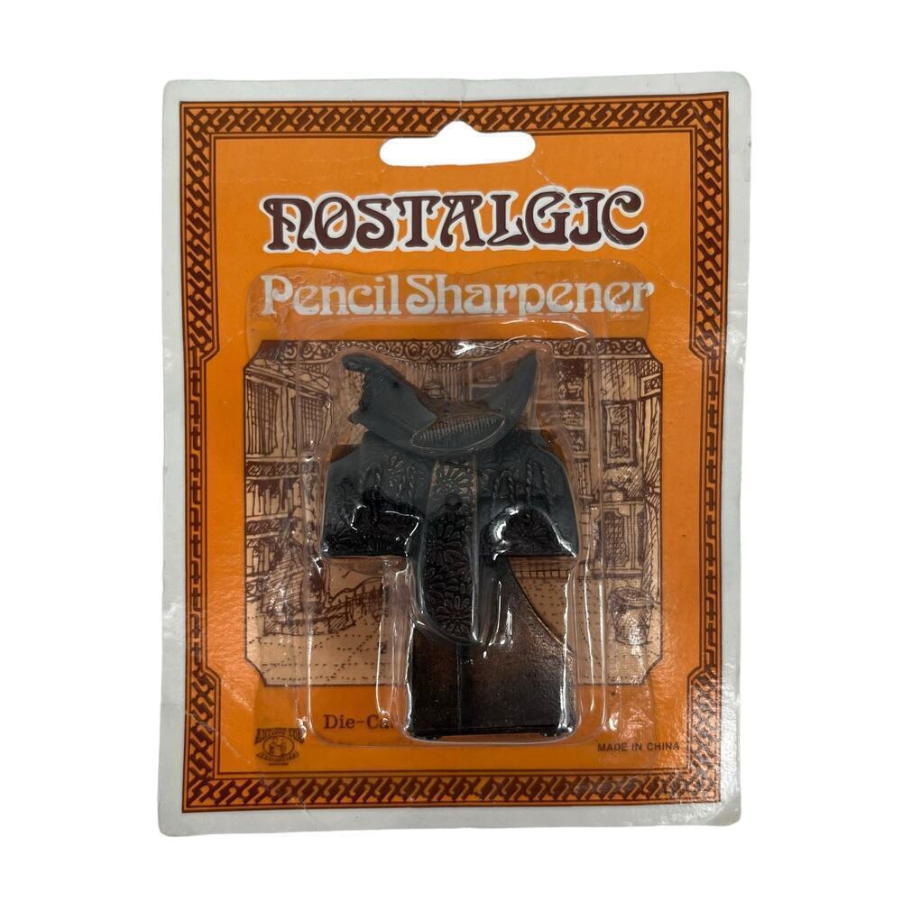 Vintage Horse Saddle Pencil Sharpener Nostalgic Western Equestrian